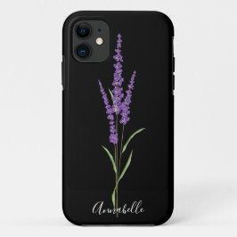 Lavendel Stem auf dem Personalisierten Black iPhon Case-Mate iPhone Hülle