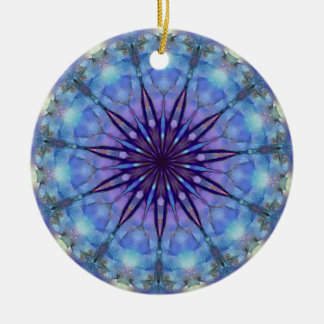 Lavendel Sternexplosion Mandala Rund um die Burg Keramik Ornament