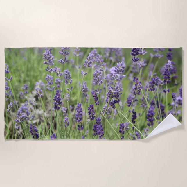 Lavendel-Strandtuch Strandtuch (Vorderseite)