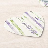 Lavendel Streifen Blumen Baby-Party