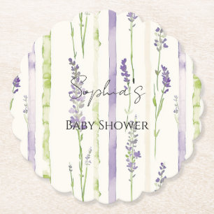 Lavendel Streifen Floral Untersetzer