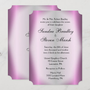 Lavendel Stripe Wedding Einladung 5"x 7"