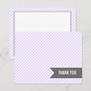 Lavendel Stripes Flat Dankeschön Einladung