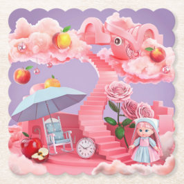 Lavendel Surreal Pink Untersetzer Set