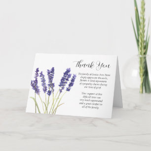 Lavendel-Sympathie-Blumen-Trauer-Dankeschön Einladung