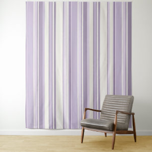 Lavendel-Töne weiche Elfenbein-Streifen Wandteppich