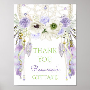 Lavendel-Traumfänger Tribal Boho-Schild Poster