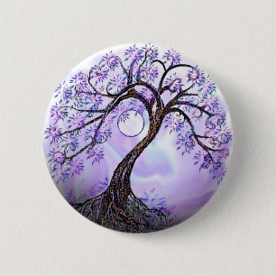 Lavendel Tree of Life Button