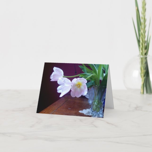 Lavendel-Tulpe-Anmerkungs-Karte Karte (Vorderseite)