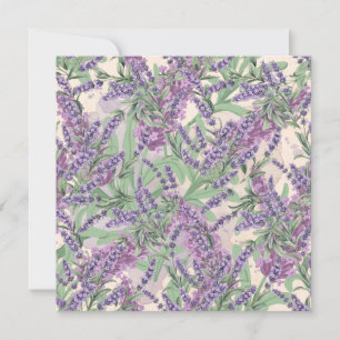 Lavendel-Überfluss Dusty Lavender Rustikale Blüten Einladung