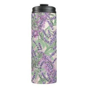 Lavendel-Überfluss Dusty Lavender Warm Rustikal Thermosbecher