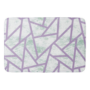 Lavendel und blassgrünes Mosaikmuster Badematte