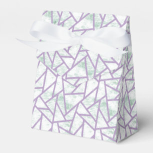Lavendel und blassgrünes Mosaikmuster Geschenkschachtel