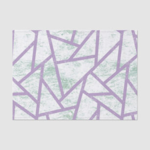 Lavendel und blassgrünes Mosaikmuster Seidenpapier