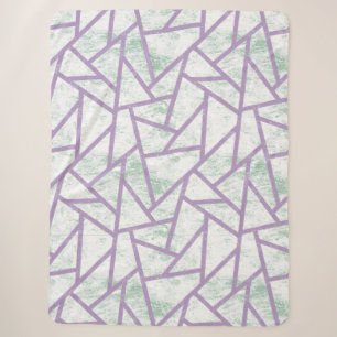 Lavendel und blassgrünes Mosaikmuster Sherpadecke