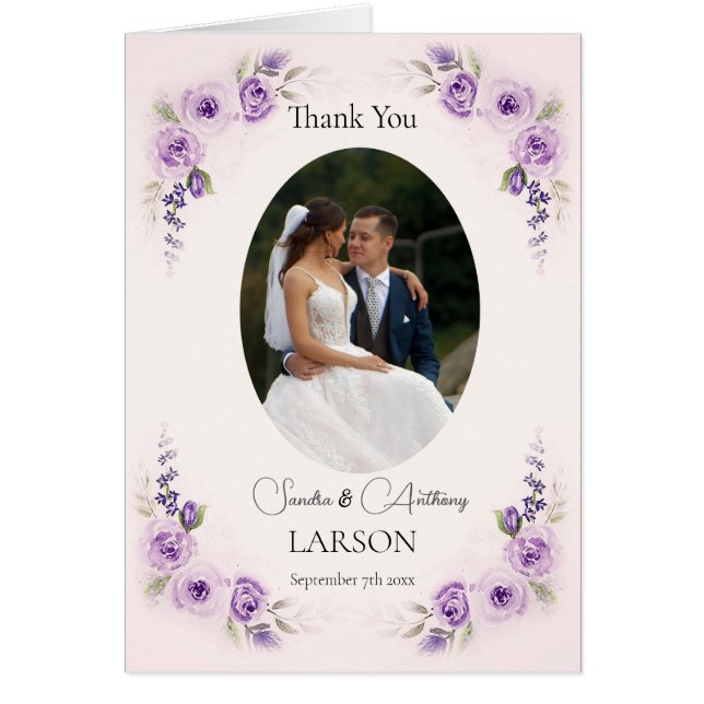 Lavendel und Blush Foto Hochzeit (Vorne)