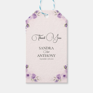 Lavendel und Blush Rose Hochzeit Geschenkanhänger