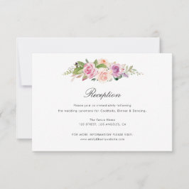 Lavendel- und Blütenhochzeit RSVP Karte