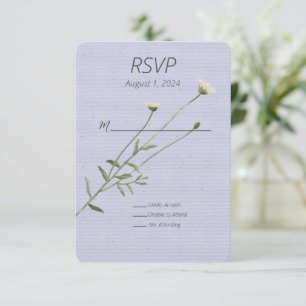 Lavendel und Daisy Response Card eines Single RSVP Karte