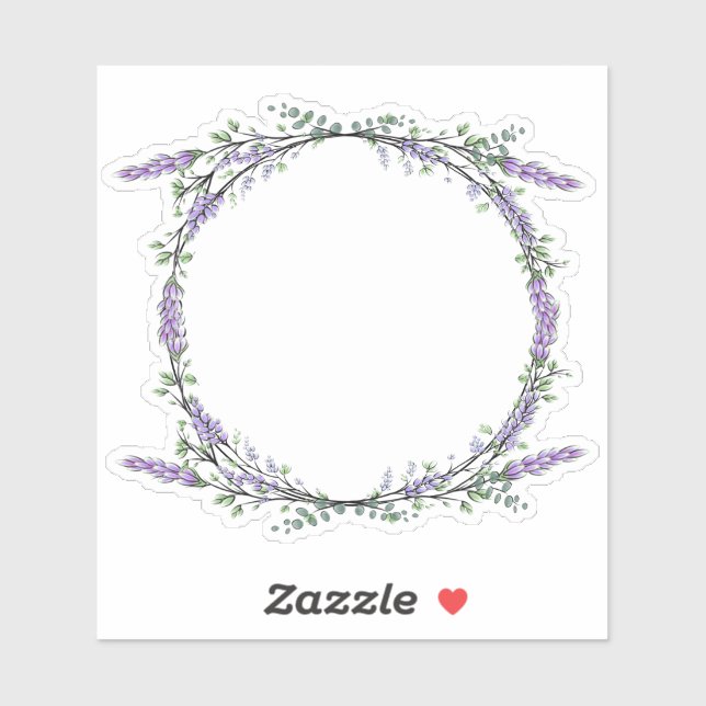 Lavendel und Eukalyptus Aufkleber (Blatt)