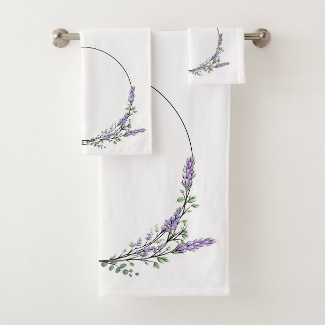 Lavendel und Eukalyptus Badhandtuch Set (Insitu)
