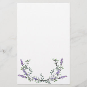 Lavendel und Eukalyptus Briefpapier