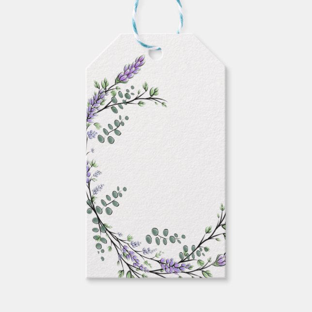 Lavendel und Eukalyptus Geschenkanhänger (Vorderseite)