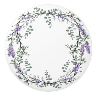 Lavendel und Eukalyptus Keramikknauf