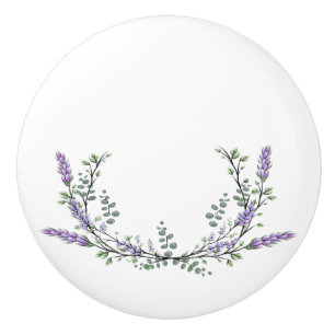 Lavendel und Eukalyptus Keramikknauf