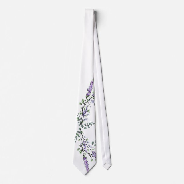 Lavendel und Eukalyptus Krawatte (Vorderseite)
