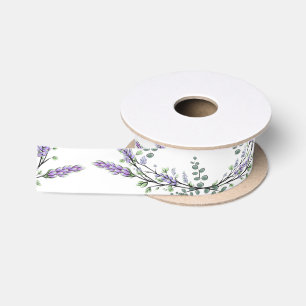 Lavendel und Eukalyptus Satinband