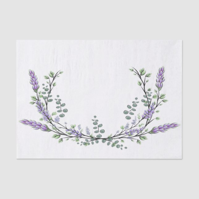 Lavendel und Eukalyptus Seidenpapier (Vorderseite)