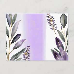 Lavendel und Eukalyptus Watercolor Postkarte