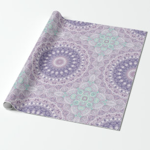 Lavendel- und Flieder-Mandala-Muster Geschenkpapier