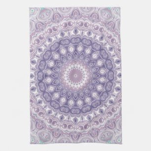 Lavendel- und Flieder-Mandala-Muster Geschirrtuch