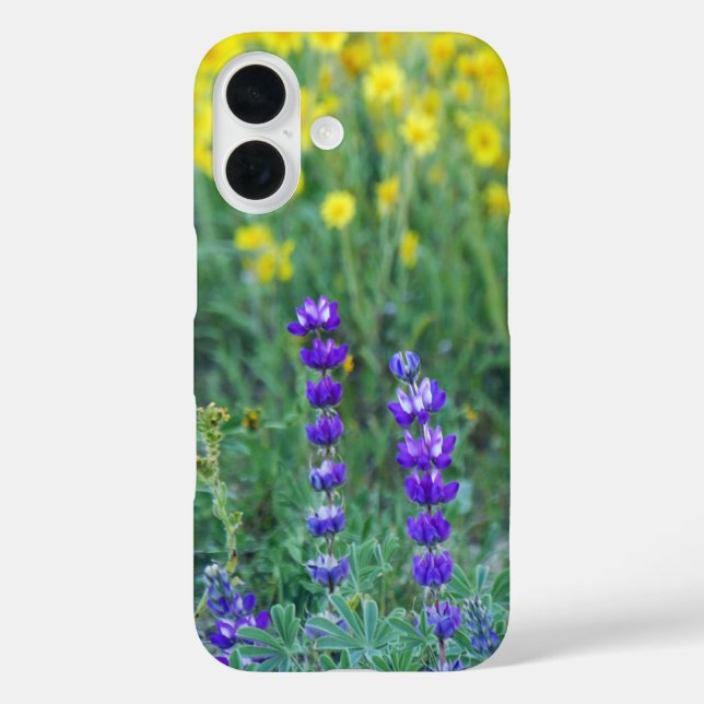 Lavendel und Gelbblüte iPhone 16 Hülle (Rückseite)
