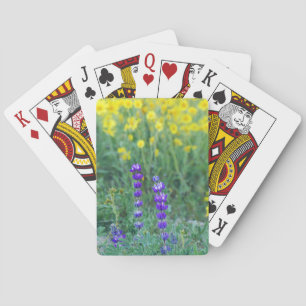 Lavendel und Gelbblüte Spielkarten