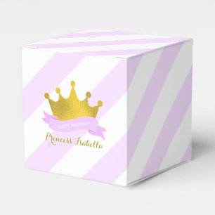 Lavendel-und Goldprinzessin Birthday Party Geschenkschachtel
