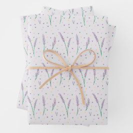 Lavendel und Herz Hübsch Feminine Geschenkpapier Set