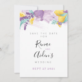 Lavendel und Lemon Save the Date