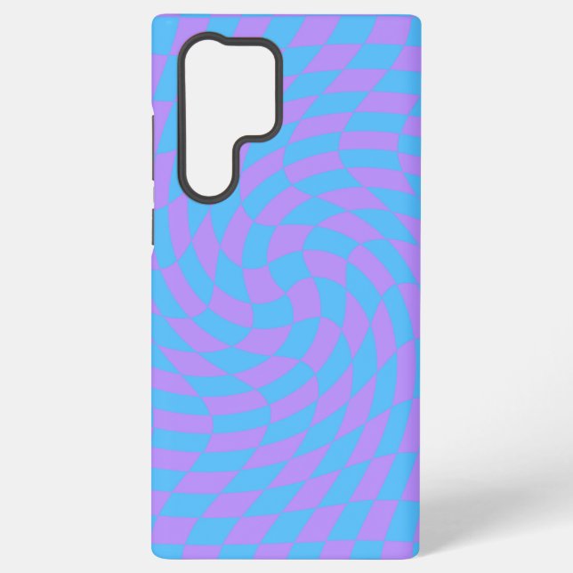 Lavendel- und Lichtblau-Prüfmuster Samsung Galaxy Hülle (Rückseite)
