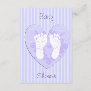 Lavendel und lila Baby-Abdruck-Baby-Dusche Einladung