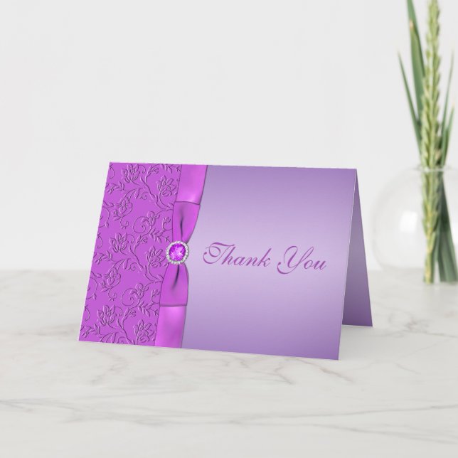 Lavendel und Lila Dankeschön Card Alternativer Dankeskarte (Vorderseite)
