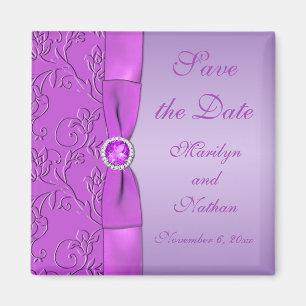 Lavendel und lila Gastgeschenk Hochzeits-Magnet Magnet