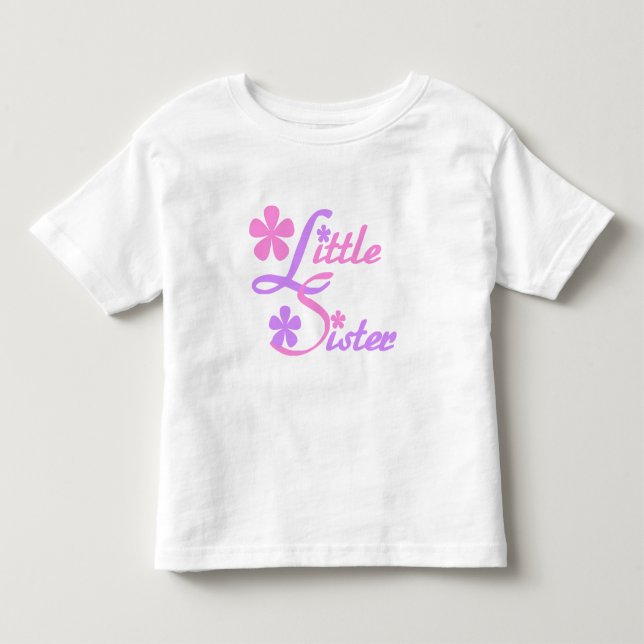 Lavendel und Pink Little Sister Tshirts (Vorderseite)
