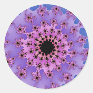 Lavendel und rosa Auge Runder Aufkleber
