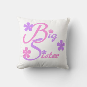 Lavendel und rosa Big Sister Geschenke Kissen