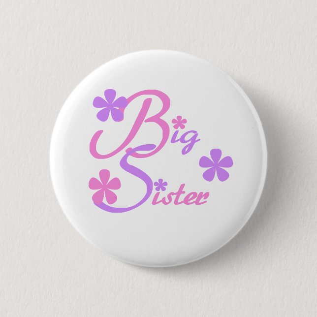 Lavendel und Rosa-große Schwester Button (Vorderseite)