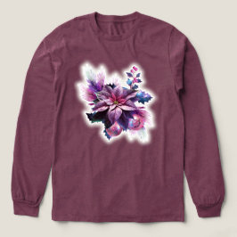 Lavendel und rosa Weihnachtsstern Tri-Blend Shirt