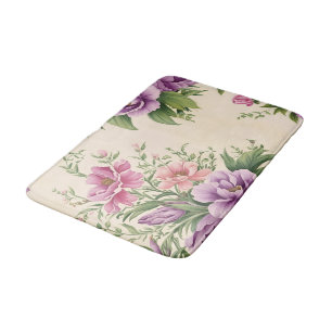 Lavendel und Rose Garten Blumendruck Badematte